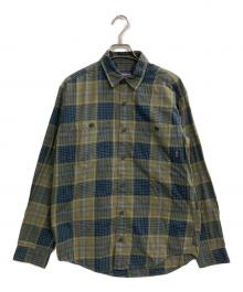 Patagonia（パタゴニア）の古着「ピマコットンチェックシャツ」｜グリーン