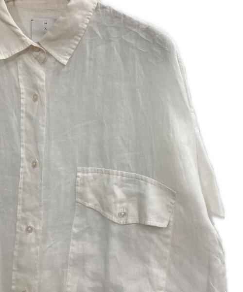 HAVEL studio（ハーヴェル スタジオ）HAVEL studio (ハーヴェル スタジオ) RAMIE SHORT SLEEVE SHIRT ホワイト サイズ:38の古着・服飾アイテム