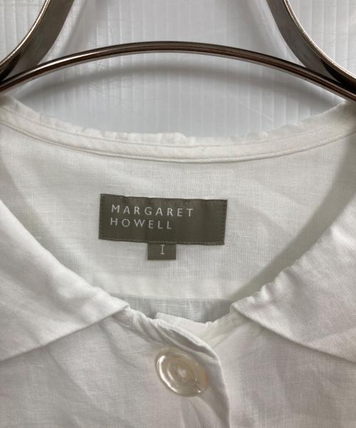 MARGARET HOWELL（マーガレットハウエル）MARGARET HOWELL (マーガレットハウエル) S/Sハーフボタンリネンシャツ ホワイト サイズ:1の古着・服飾アイテム