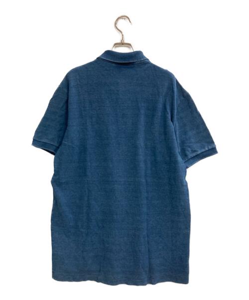 LACOSTE（ラコステ）LACOSTE (ラコステ) リヨセルブレンドミニマルポロシャツ ブルー サイズ:XLの古着・服飾アイテム