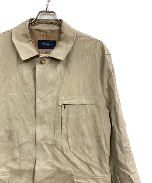 BURBERRY LONDON（バーバリーロンドン）BURBERRY LONDON (バーバリーロンドン) アマレッタレザージャケット ベージュ サイズ:3Lの古着・服飾アイテム