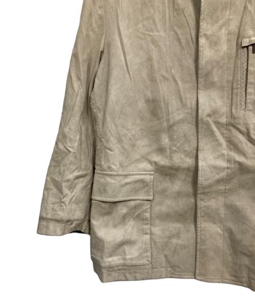 BURBERRY LONDON（バーバリーロンドン）BURBERRY LONDON (バーバリーロンドン) アマレッタレザージャケット ベージュ サイズ:3Lの古着・服飾アイテム