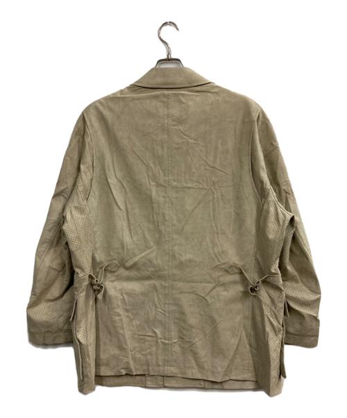 BURBERRY LONDON（バーバリーロンドン）BURBERRY LONDON (バーバリーロンドン) アマレッタレザージャケット ベージュ サイズ:3Lの古着・服飾アイテム