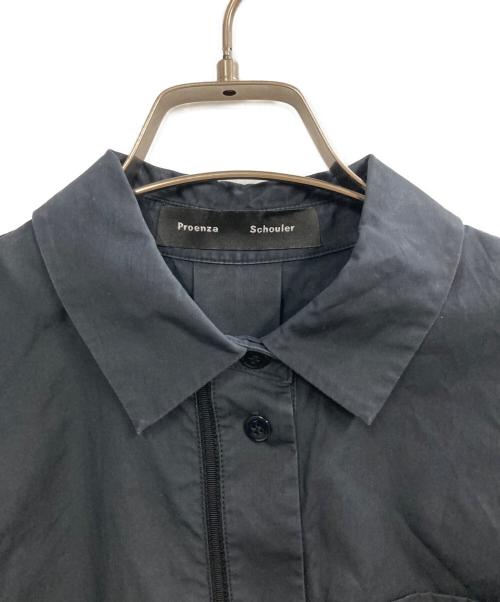 PROENZA SCHOULER（プロエンザ スクーラー）PROENZA SCHOULER (プロエンザ スクーラー) 半袖シャツ ネイビーの古着・服飾アイテム