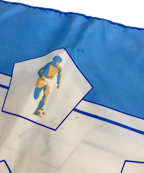 HERMES（エルメス）HERMES (エルメス) Vive les champions! スカーフ ブルーの古着・服飾アイテム