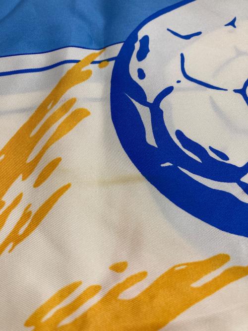 HERMES（エルメス）HERMES (エルメス) Vive les champions! スカーフ ブルーの古着・服飾アイテム