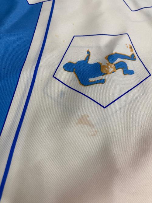 HERMES（エルメス）HERMES (エルメス) Vive les champions! スカーフ ブルーの古着・服飾アイテム