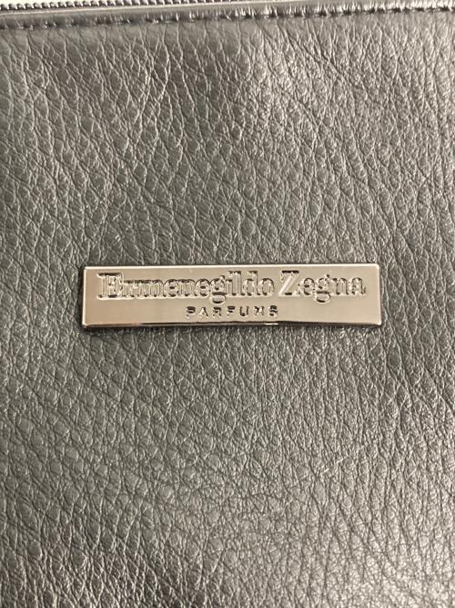 ERMENEGILDO ZEGNA（エルメネジルド・ゼニア）ERMENEGILDO ZEGNA (エルメネジルド・ゼニア) シボ加工PUレザートートバッグ ブラックの古着・服飾アイテム