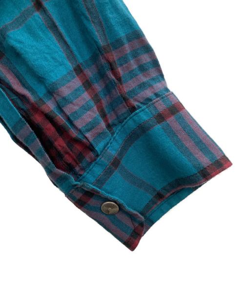 DIESEL（ディーゼル）DIESEL (ディーゼル) C-GARZ-A SHIRT ブルー×レッド サイズ:XSの古着・服飾アイテム