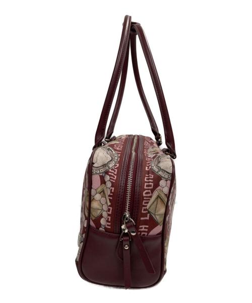 SWASH LONDON（スウォッシュ ロンドン）SWASH LONDON (スウォッシュ ロンドン) ear PAPILLONNER (イアパピヨネ) ロングハンドルボストンバッグ レッドの古着・服飾アイテム