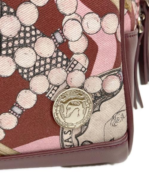 SWASH LONDON（スウォッシュ ロンドン）SWASH LONDON (スウォッシュ ロンドン) ear PAPILLONNER (イアパピヨネ) ロングハンドルボストンバッグ レッドの古着・服飾アイテム