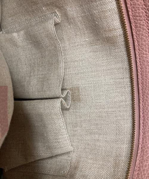 GUCCI（グッチ）GUCCI (グッチ) GGキャンバス レザートートバッグ ピンクの古着・服飾アイテム