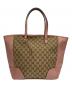 GUCCI（グッチ）の古着「GGキャンバス レザートートバッグ」｜ピンク