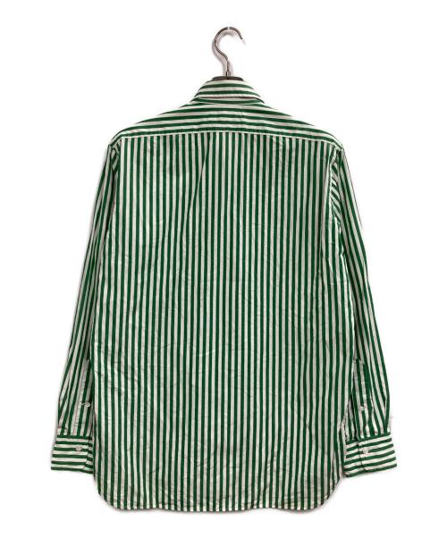 POLO RALPH LAUREN（ポロ・ラルフローレン）POLO RALPH LAUREN (ポロ・ラルフローレン) ストライプシャツ グリーン×ホワイト サイズ:15 1/2の古着・服飾アイテム
