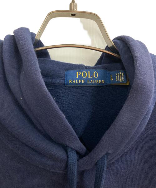 POLO RALPH LAUREN（ポロ・ラルフローレン）POLO RALPH LAUREN (ポロ・ラルフローレン) Triple Pony Fleece Hoodie ネイビー サイズ:Lの古着・服飾アイテム