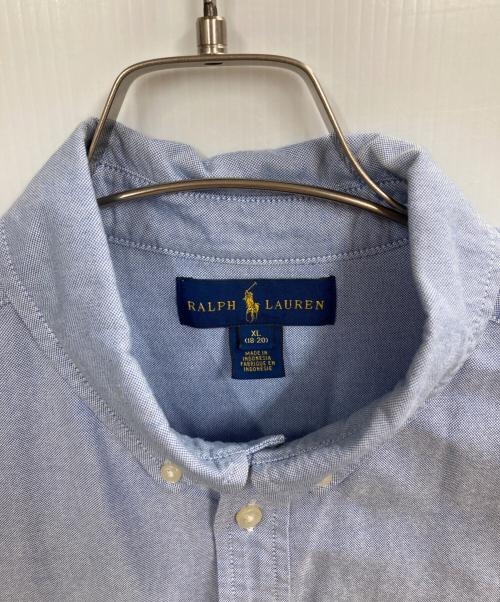 RALPH LAUREN（ラルフローレン）RALPH LAUREN (ラルフローレン) S/Sボタンダウンシャツ ブルー サイズ:18-20 (メンズS相当)の古着・服飾アイテム