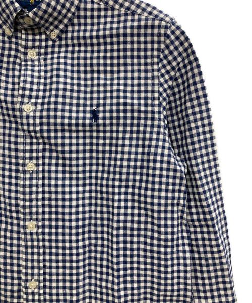 RALPH LAUREN（ラルフローレン）RALPH LAUREN (ラルフローレン) S/SコットンリネンBDシャツ ブルー サイズ:14-16(レディースS相当)の古着・服飾アイテム