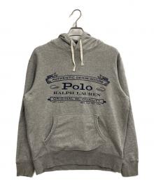 POLO RALPH LAUREN（ポロ・ラルフローレン）の古着「original rl quality プリントパーカー」｜グレー