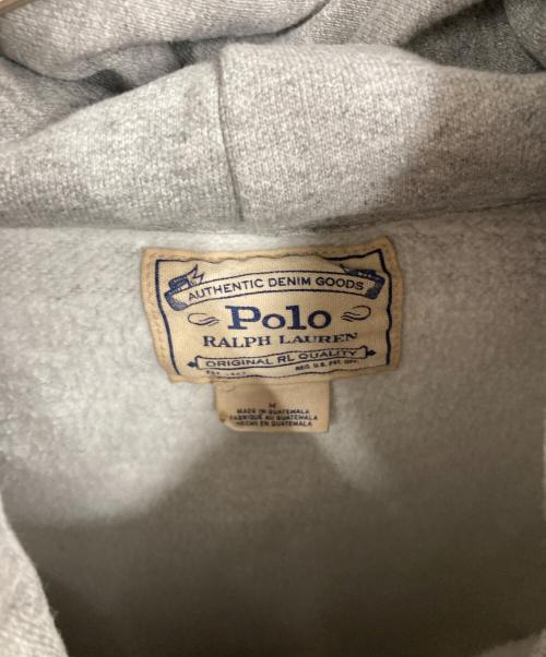 POLO RALPH LAUREN（ポロ・ラルフローレン）POLO RALPH LAUREN (ポロ・ラルフローレン) original rl quality プリントパーカー グレー サイズ:Mの古着・服飾アイテム