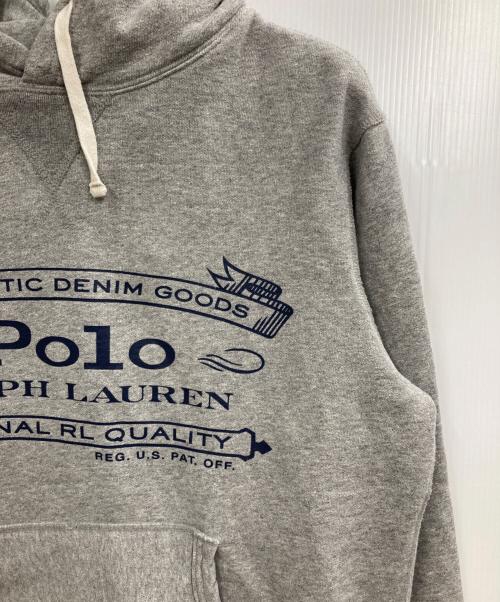 POLO RALPH LAUREN（ポロ・ラルフローレン）POLO RALPH LAUREN (ポロ・ラルフローレン) original rl quality プリントパーカー グレー サイズ:Mの古着・服飾アイテム