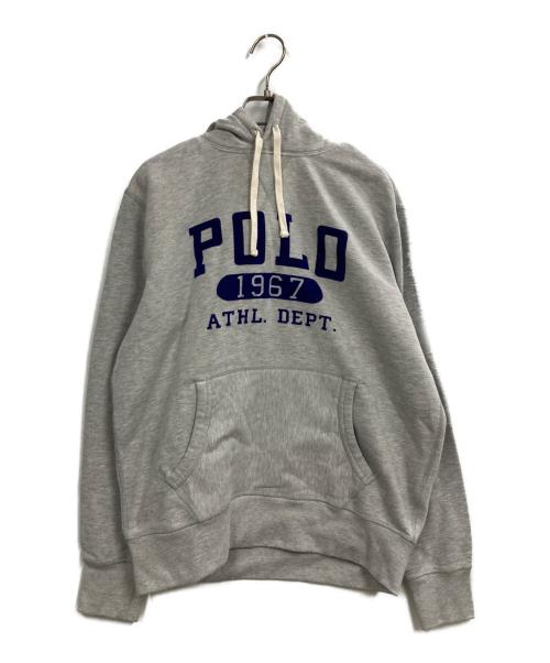 POLO RALPH LAUREN（ポロ・ラルフローレン）POLO RALPH LAUREN (ポロ・ラルフローレン) フロッキーロゴパーカー グレー サイズ:Mの古着・服飾アイテム