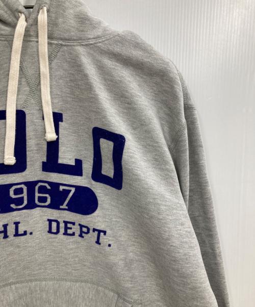 POLO RALPH LAUREN（ポロ・ラルフローレン）POLO RALPH LAUREN (ポロ・ラルフローレン) フロッキーロゴパーカー グレー サイズ:Mの古着・服飾アイテム