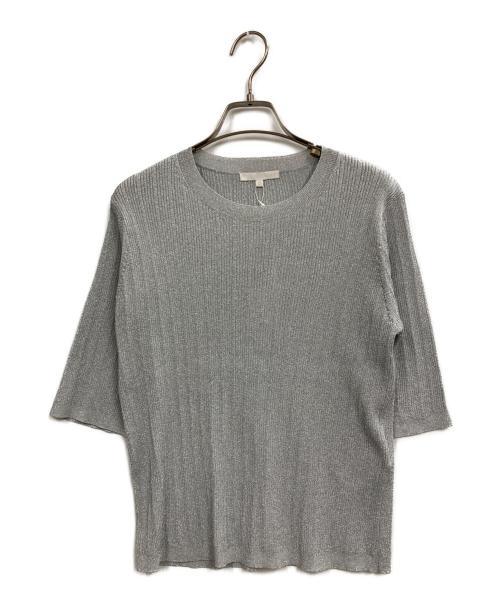 自由区（ジユウク）自由区 (ジユウク) グリッターリブプルオーバー ニット グレー サイズ:32の古着・服飾アイテム