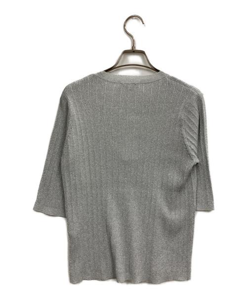 自由区（ジユウク）自由区 (ジユウク) グリッターリブプルオーバー ニット グレー サイズ:32の古着・服飾アイテム