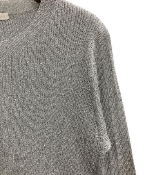 自由区（ジユウク）自由区 (ジユウク) グリッターリブプルオーバー ニット グレー サイズ:32の古着・服飾アイテム