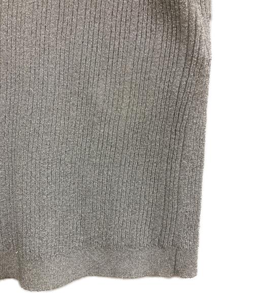 自由区（ジユウク）自由区 (ジユウク) グリッターリブプルオーバー ニット グレー サイズ:32の古着・服飾アイテム