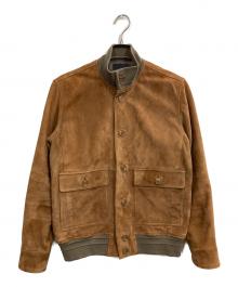MOVER GARMENTS（ムーバーガーメンツ）の古着「Lamb Suede Driving Blouson」｜ブラウン