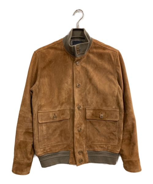MOVER GARMENTS（ムーバーガーメンツ）MOVER GARMENTS (ムーバーガーメンツ) Lamb Suede Driving Blouson ブラウン サイズ:48の古着・服飾アイテム