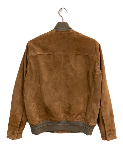 MOVER GARMENTS（ムーバーガーメンツ）MOVER GARMENTS (ムーバーガーメンツ) Lamb Suede Driving Blouson ブラウン サイズ:48の古着・服飾アイテム