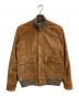 MOVER GARMENTS（ムーバーガーメンツ）の古着「Lamb Suede Driving Blouson」｜ブラウン