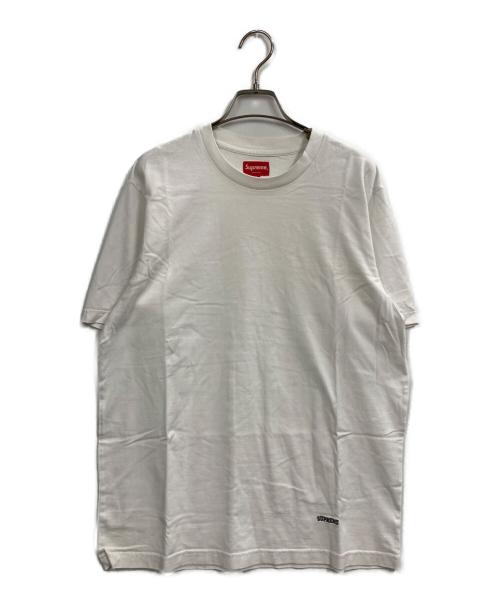 SUPREME（シュプリーム）Supreme (シュプリーム) 裾ロゴ刺繍Tシャツ ホワイト サイズ:Sの古着・服飾アイテム