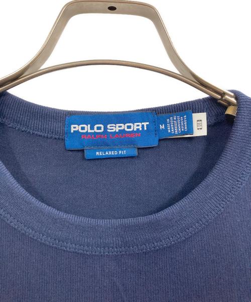 POLO SPORT（ポロスポーツ）POLO SPORT (ポロスポーツ) ロゴ刺繍Tシャツ ネイビー サイズ:Mの古着・服飾アイテム