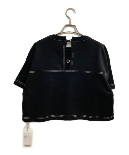 MAISON SPECIAL（メゾンスペシャル）MAISON SPECIAL (メゾンスペシャル) カラーステッチショートTシャツ ブラック サイズ:FREEの古着・服飾アイテム
