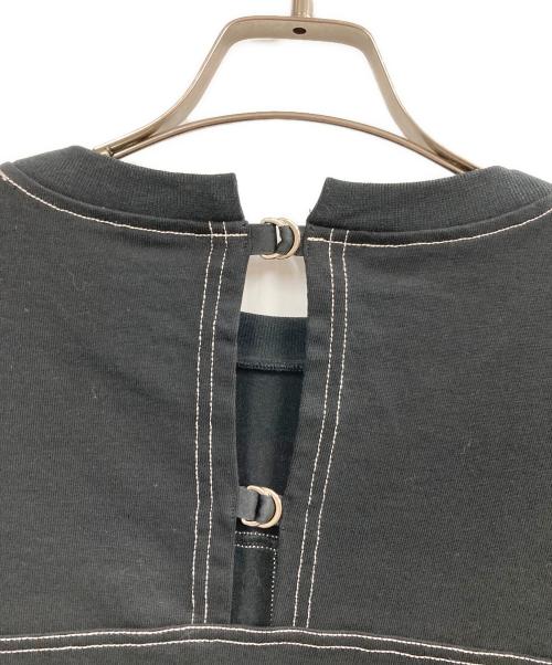 MAISON SPECIAL（メゾンスペシャル）MAISON SPECIAL (メゾンスペシャル) カラーステッチショートTシャツ ブラック サイズ:FREEの古着・服飾アイテム