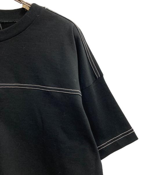 MAISON SPECIAL（メゾンスペシャル）MAISON SPECIAL (メゾンスペシャル) カラーステッチショートTシャツ ブラック サイズ:FREEの古着・服飾アイテム