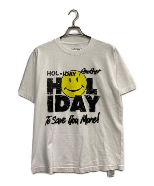 holiday（ホリデー）holiday (ホリデー) プリントTシャツ ホワイト サイズ:Mの古着・服飾アイテム