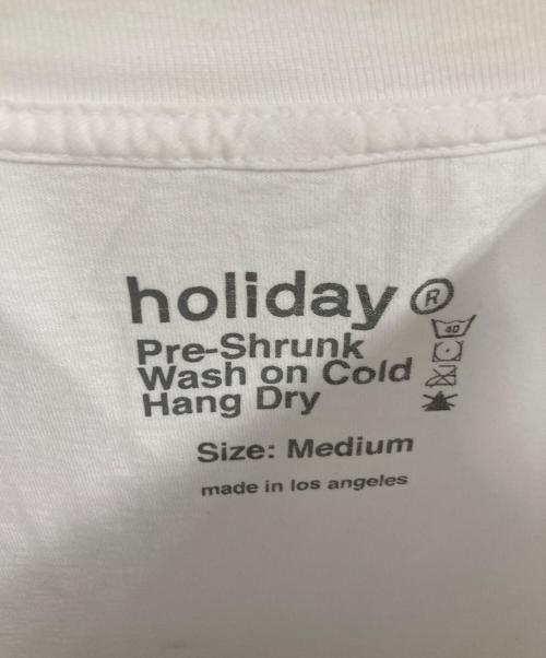holiday（ホリデー）holiday (ホリデー) プリントTシャツ ホワイト サイズ:Mの古着・服飾アイテム