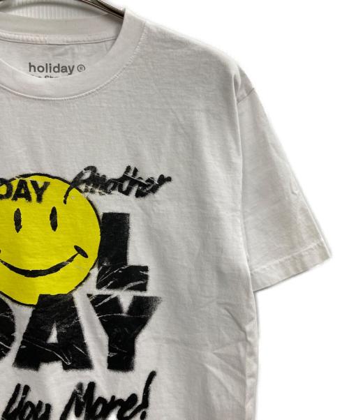 holiday（ホリデー）holiday (ホリデー) プリントTシャツ ホワイト サイズ:Mの古着・服飾アイテム