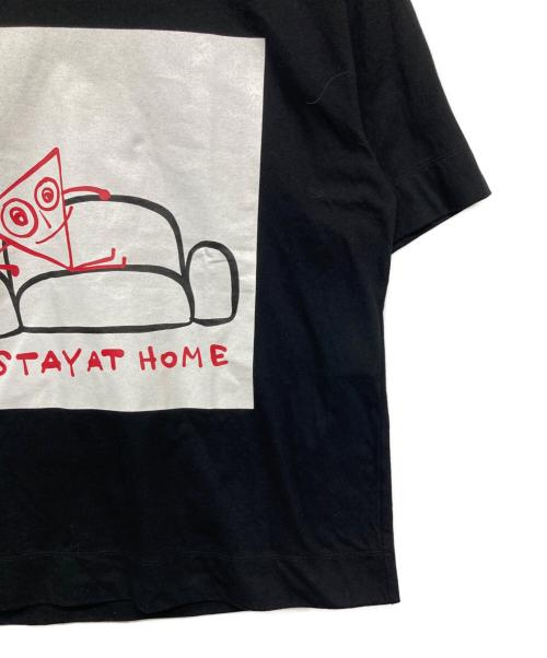 PLAN C（プランシー）PLAN C (プランシー) プリントTシャツ ブラック サイズ:Mの古着・服飾アイテム