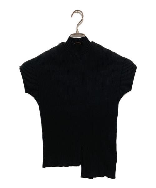 ADORE（アドーア）ADORE (アドーア) S/Sテレコリブニット ブラック サイズ:38の古着・服飾アイテム