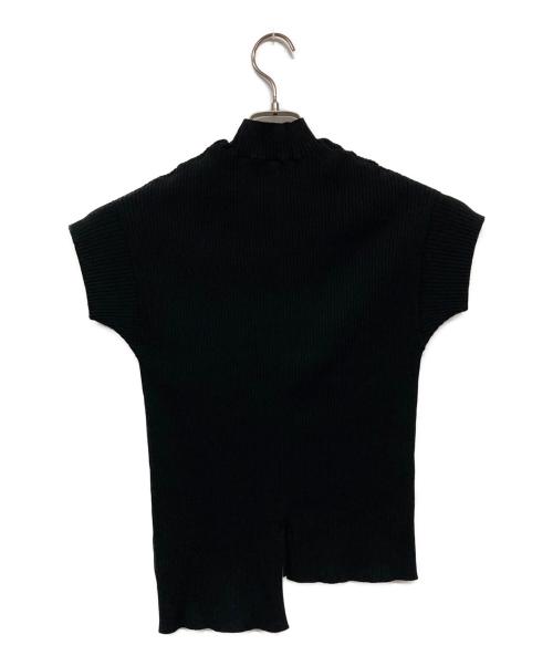 ADORE（アドーア）ADORE (アドーア) S/Sテレコリブニット ブラック サイズ:38の古着・服飾アイテム