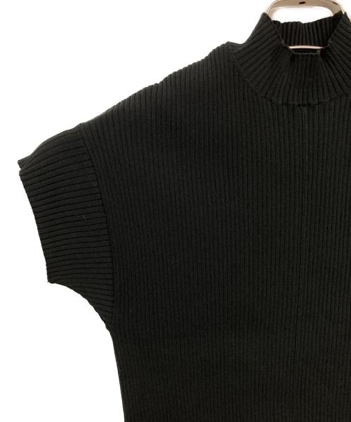 ADORE（アドーア）ADORE (アドーア) S/Sテレコリブニット ブラック サイズ:38の古着・服飾アイテム