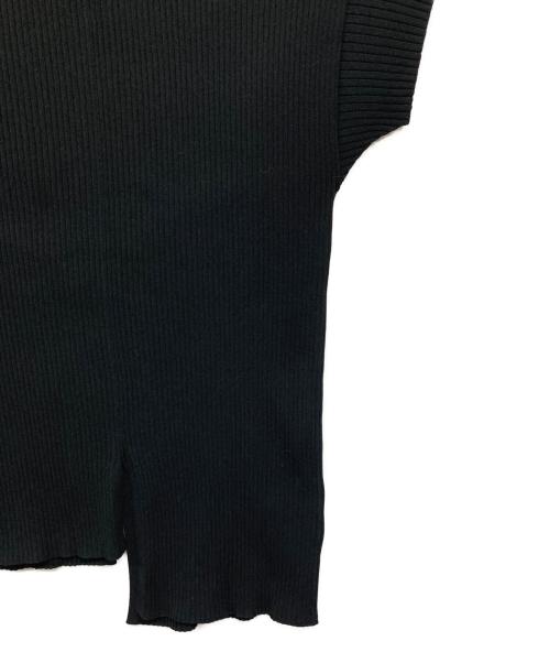 ADORE（アドーア）ADORE (アドーア) S/Sテレコリブニット ブラック サイズ:38の古着・服飾アイテム