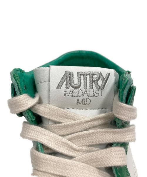 AUTRY（オートリー）AUTRY (オートリー) MEDALIST MID スニーカー グリーン×ホワイト サイズ:36の古着・服飾アイテム