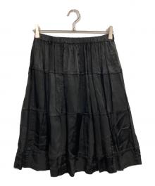 tricot COMME des GARCONS（トリココムデギャルソン）の古着「異素材パッチワークスカート」｜ブラック