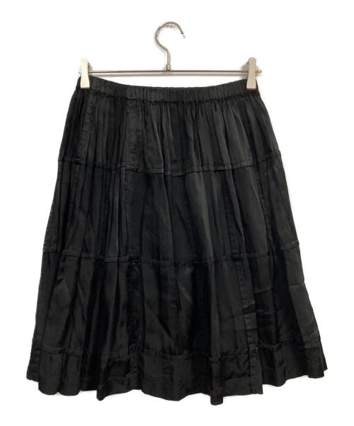 tricot COMME des GARCONS（トリココムデギャルソン）tricot COMME des GARCONS (トリココムデギャルソン) 異素材パッチワークスカート ブラック サイズ:FREEの古着・服飾アイテム
